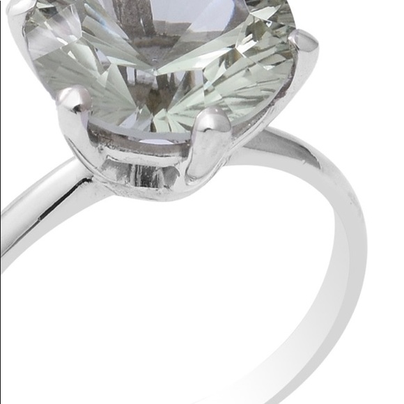 5.70 ctw Montezuma Prasiolite Concave Cut Ring - Picture 4 of 7